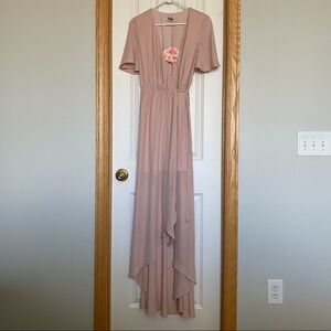 Show Me Your Mumu Sophia Wrap Dress in Dusty Rose Size Medium